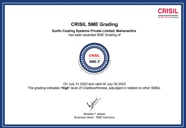 CRISIL-SME-Gradings-Certificate - Surfin Coating Systems Private Limited...